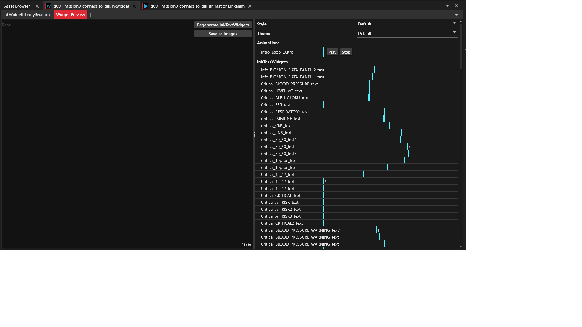 WolvenKit inkwidget and its inkanim