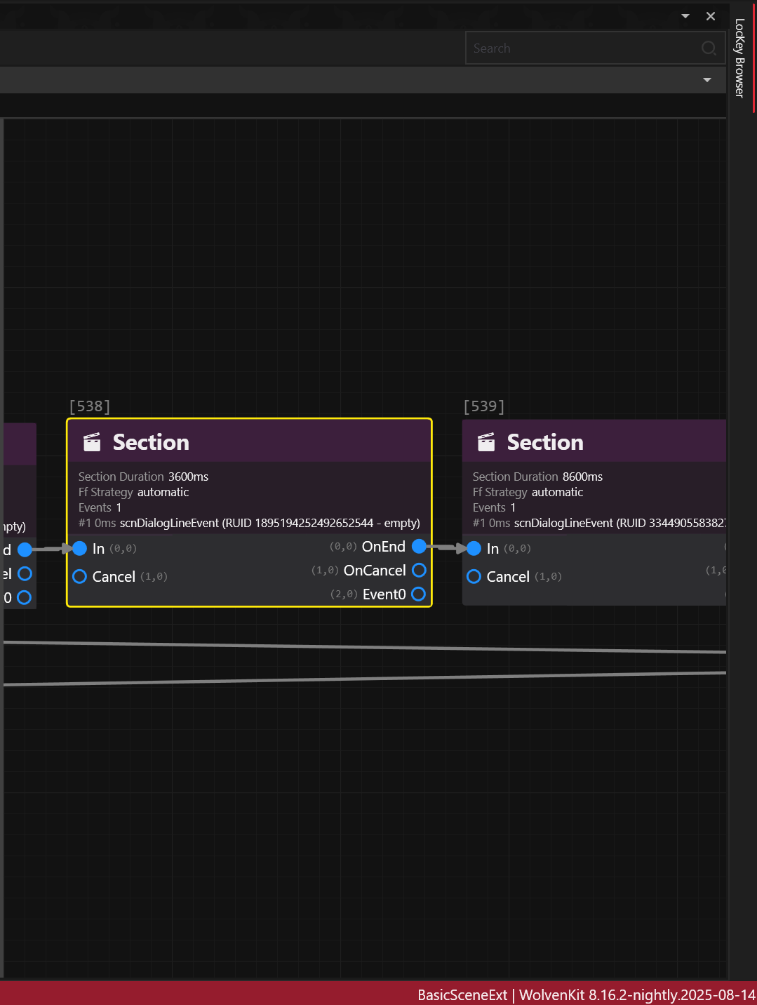 multiple nodes, single event